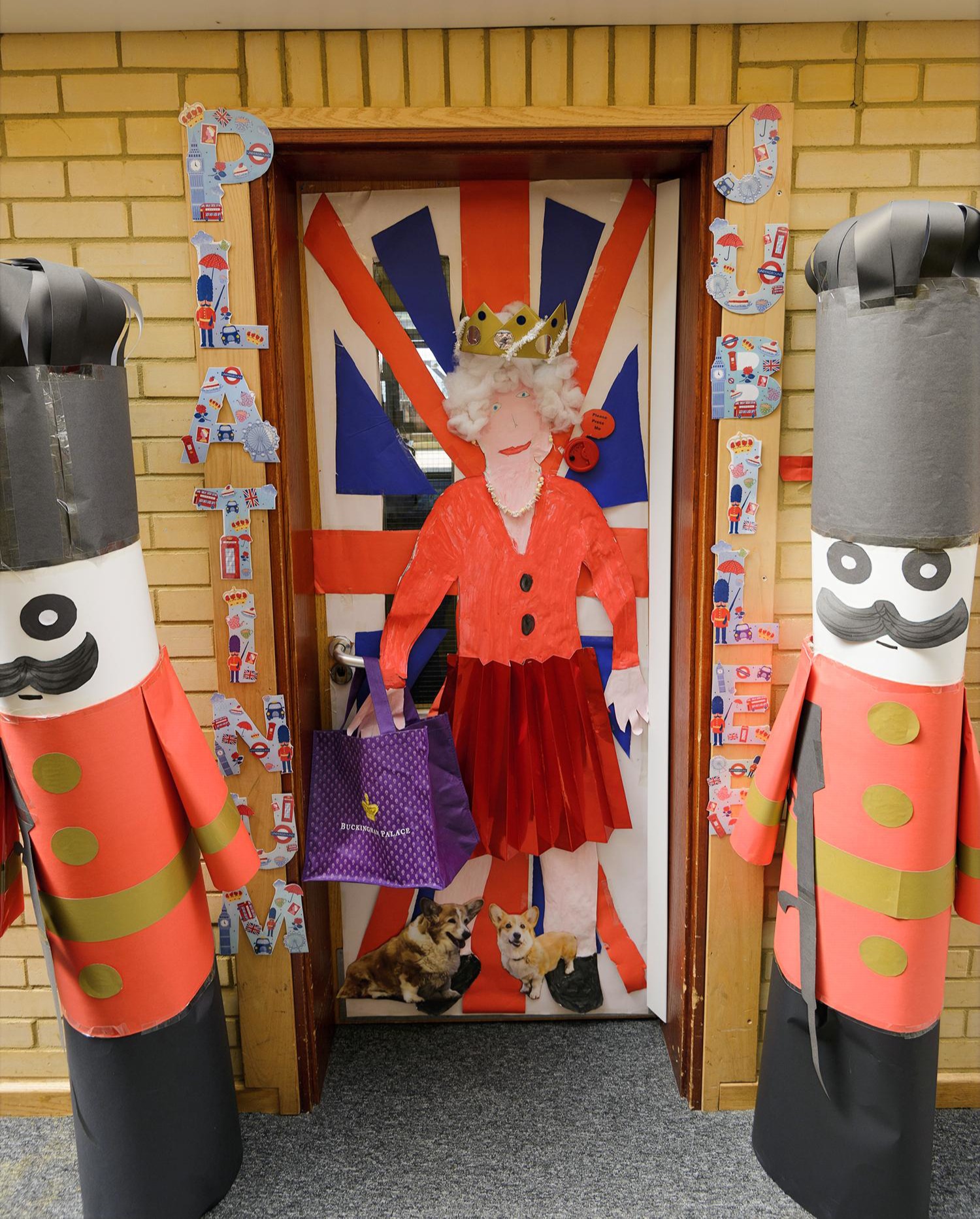 Decorated doors for Platinum Jubilee